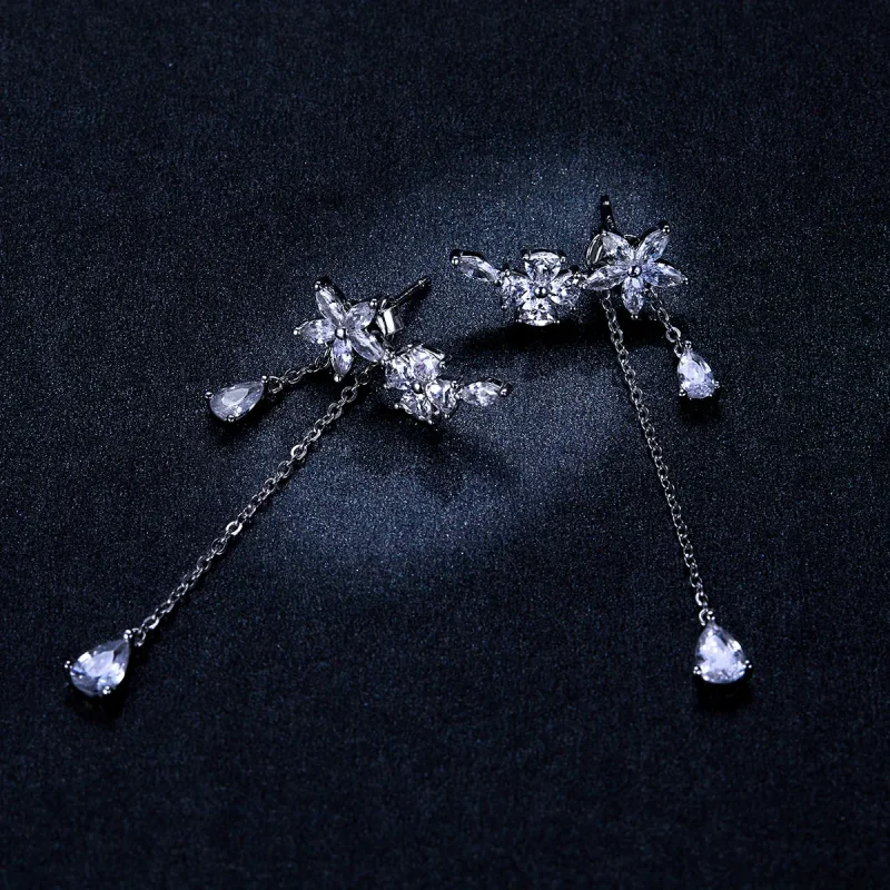 (image for) PANDORA Style Flower Love Drop Earrings - BSE288 - View 6