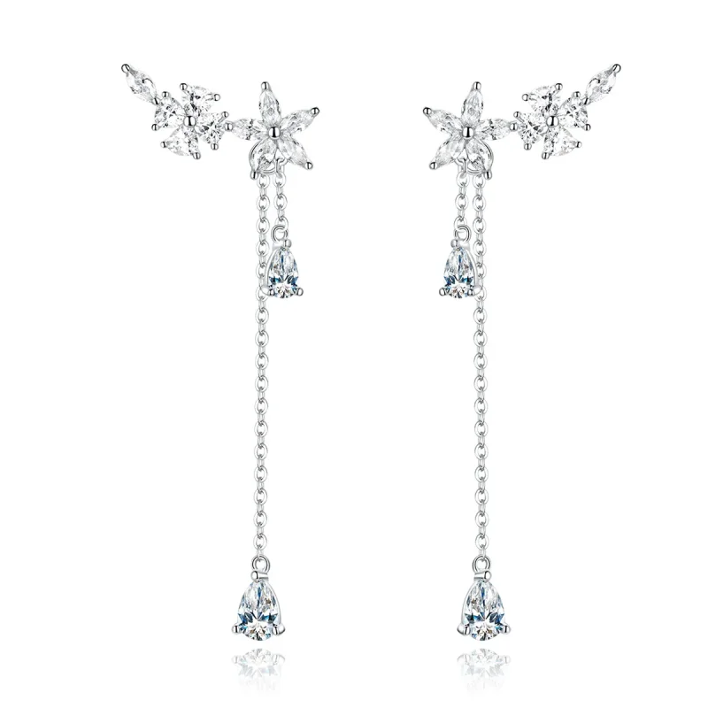 (image for) PANDORA Style Flower Love Drop Earrings - BSE288 - Product Image