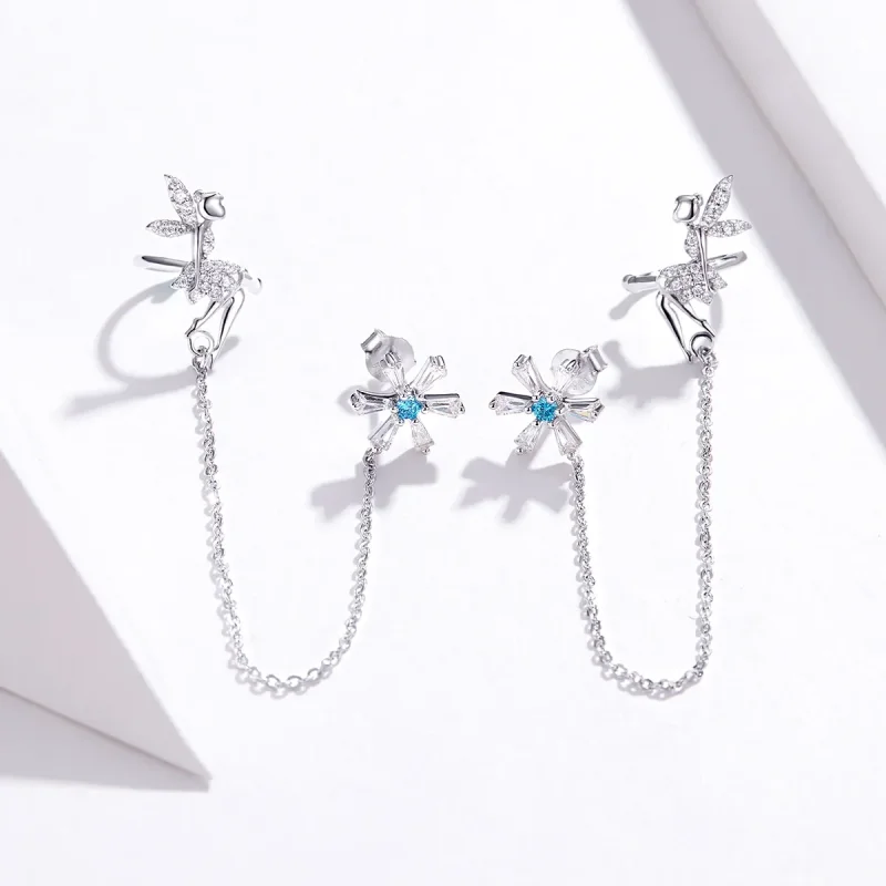 (image for) PANDORA Style Flower Spirit Drop Earrings - BSE201 - View 2
