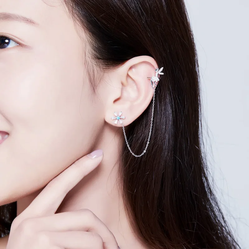 (image for) PANDORA Style Flower Spirit Drop Earrings - BSE201 - View 5