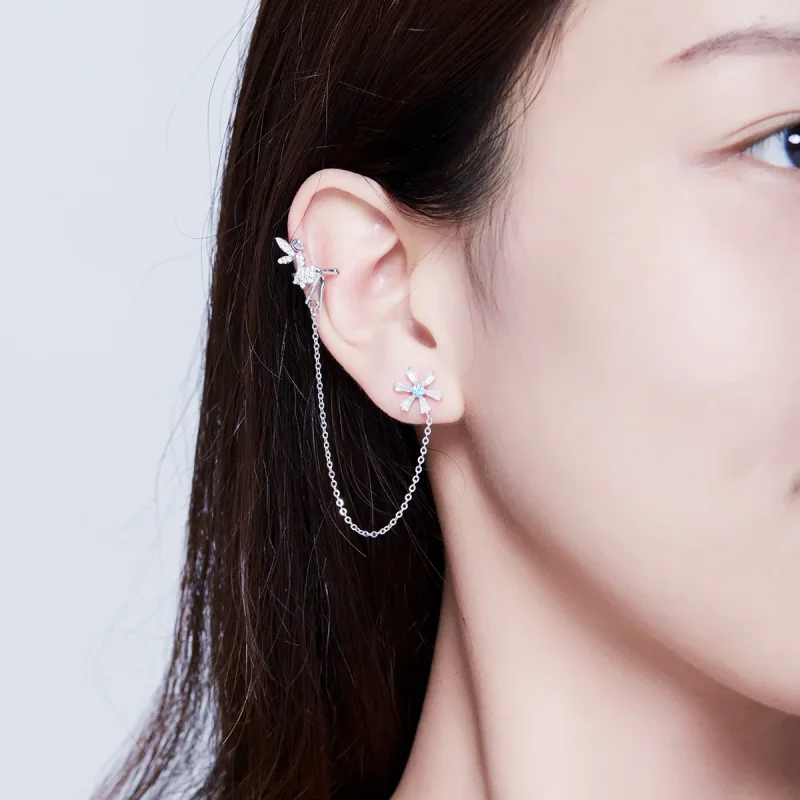 (image for) PANDORA Style Flower Spirit Drop Earrings - BSE201 - View 6