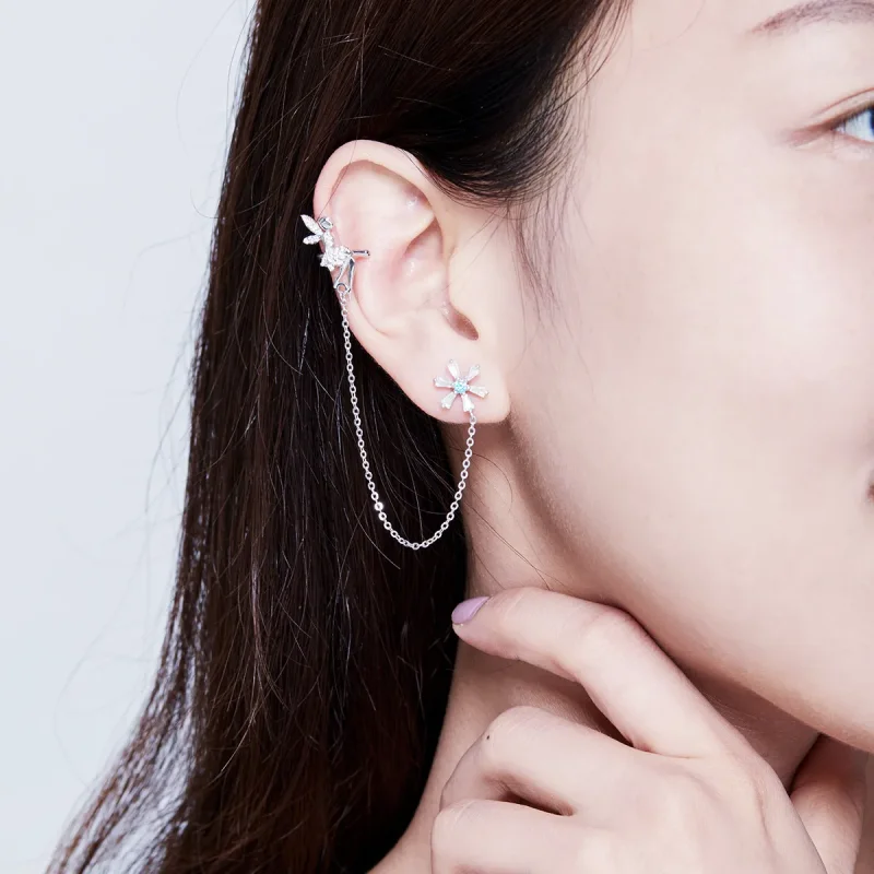 (image for) PANDORA Style Flower Spirit Drop Earrings - BSE201 - View 7