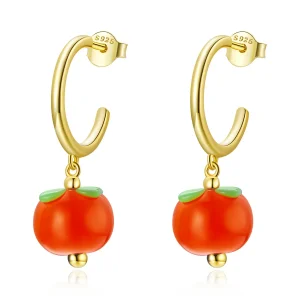 (image for) PANDORA Style Glass Persimmon Drop Earrings - SCE1212