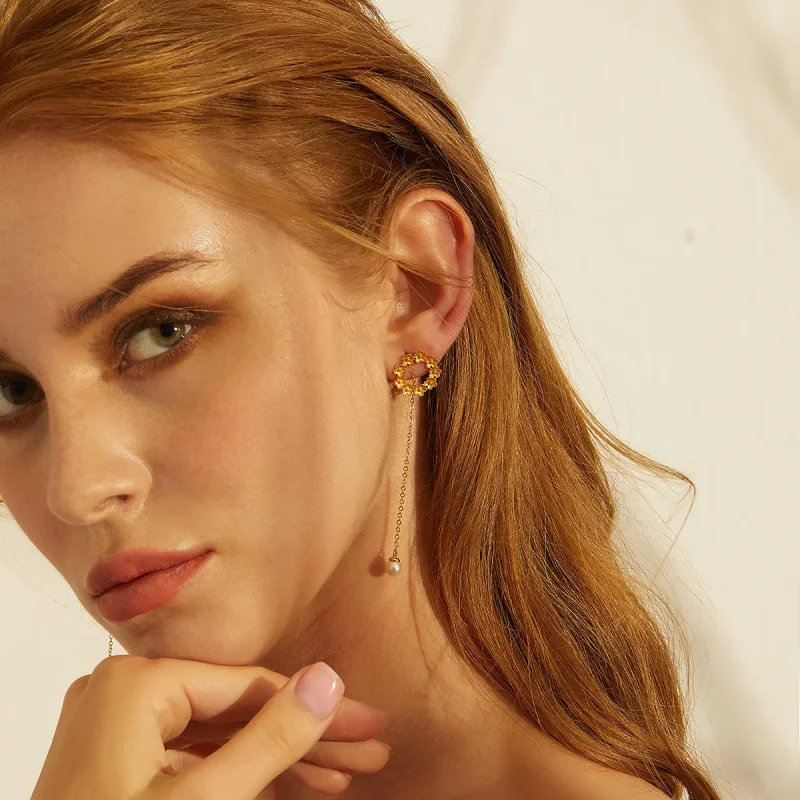 (image for) PANDORA Style Little Flower Drop Earrings - BSE290 - View 7