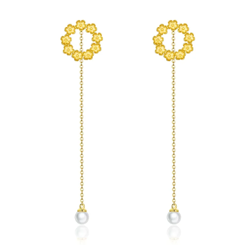(image for) PANDORA Style Little Flower Drop Earrings - BSE290 - Product Image
