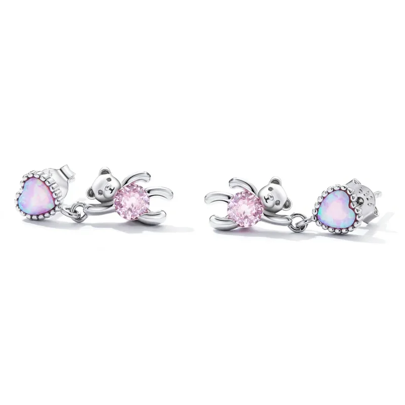 (image for) PANDORA Style Love Bear Drop Earrings - SCE1384 - View 2