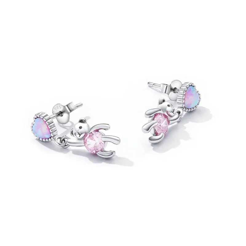 (image for) PANDORA Style Love Bear Drop Earrings - SCE1384 - View 3