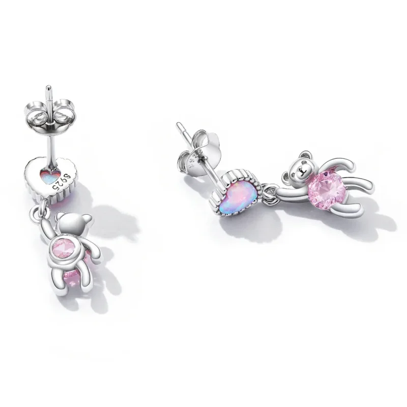(image for) PANDORA Style Love Bear Drop Earrings - SCE1384 - View 4