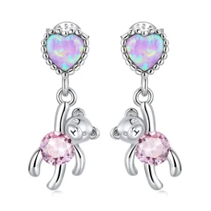 (image for) PANDORA Style Love Bear Drop Earrings - SCE1384
