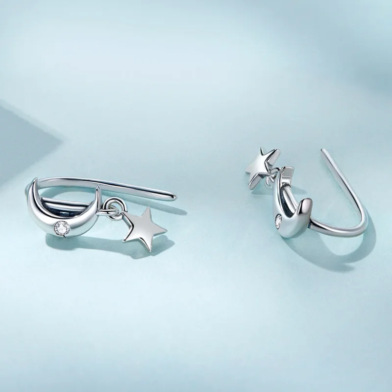 (image for) PANDORA Style Moon and Stars Drop Earrings - SCE1500 - View 3