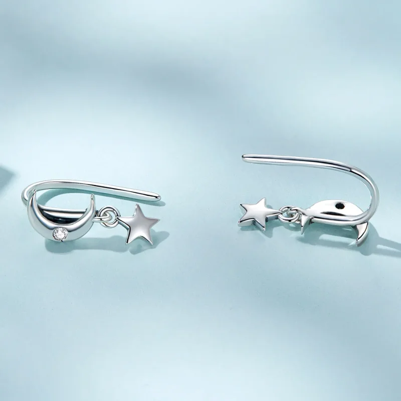 (image for) PANDORA Style Moon and Stars Drop Earrings - SCE1500 - View 4