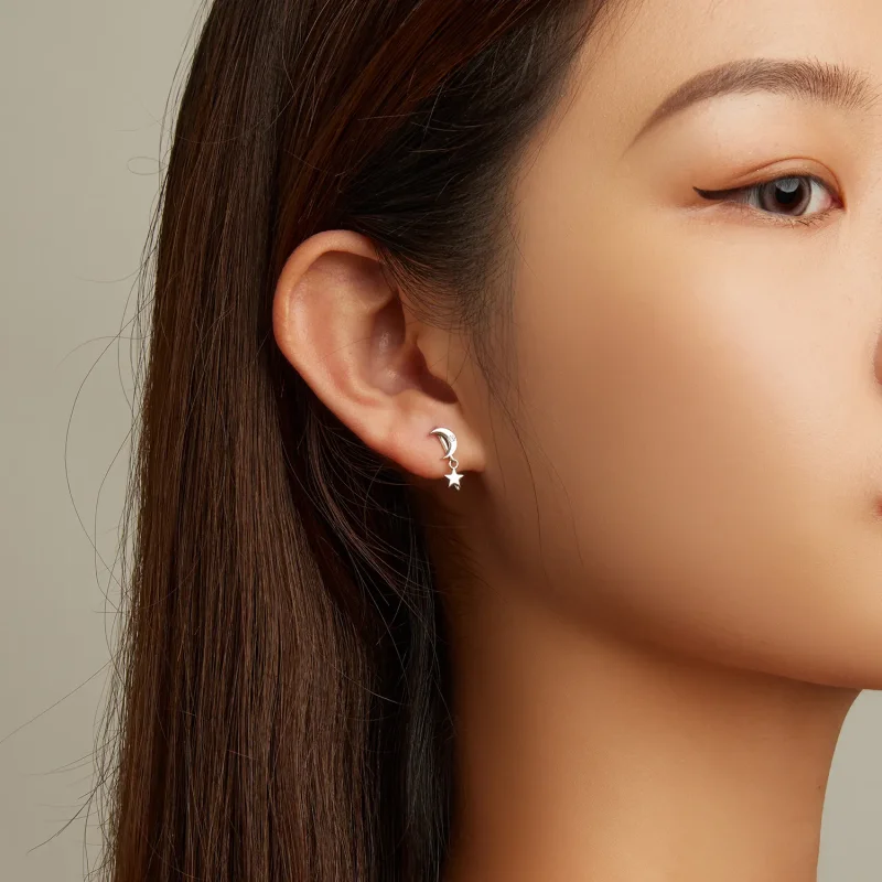 (image for) PANDORA Style Moon and Stars Drop Earrings - SCE1500 - View 7