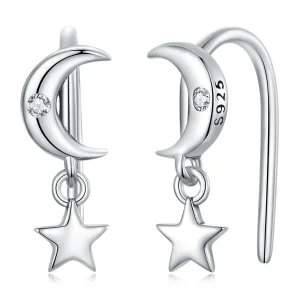 (image for) PANDORA Style Moon and Stars Drop Earrings - SCE1500
