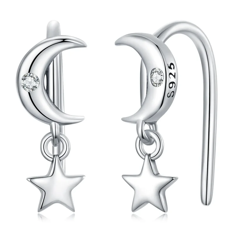 (image for) PANDORA Style Moon and Stars Drop Earrings - SCE1500 - Product Image