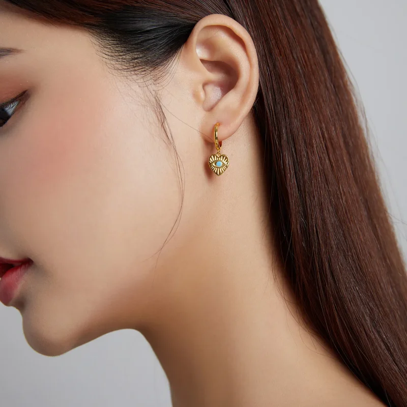 (image for) PANDORA Style Mysterious Spain - Lucky Heart Drop Earrings - SCE1141 - View 6