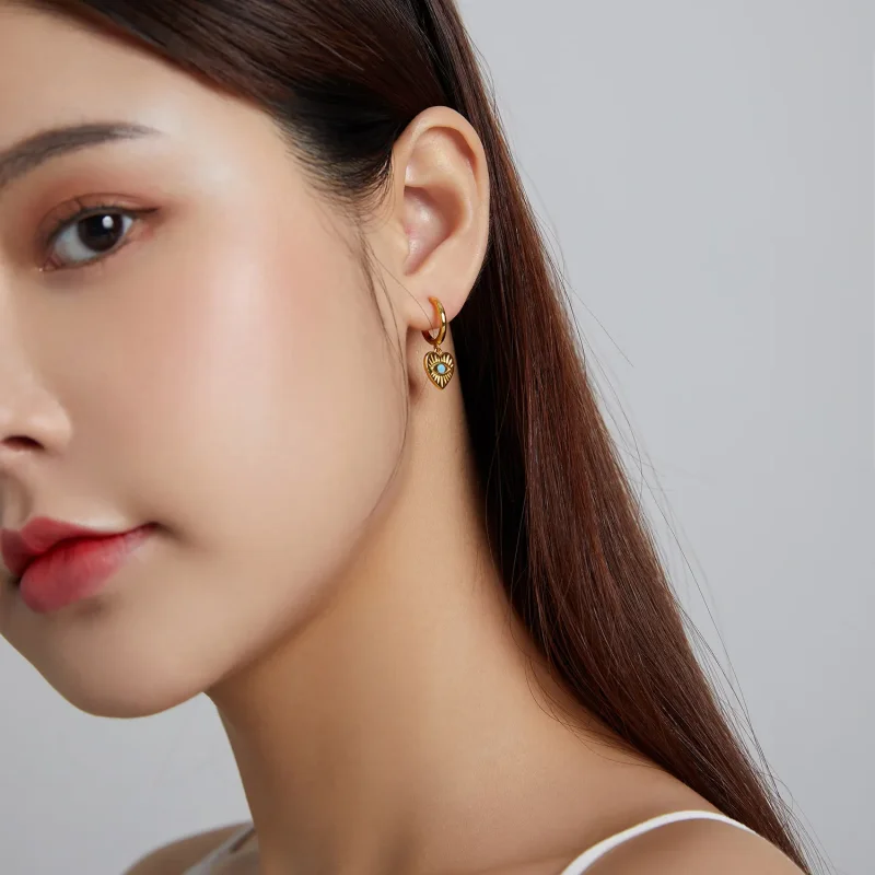 (image for) PANDORA Style Mysterious Spain - Lucky Heart Drop Earrings - SCE1141 - View 8