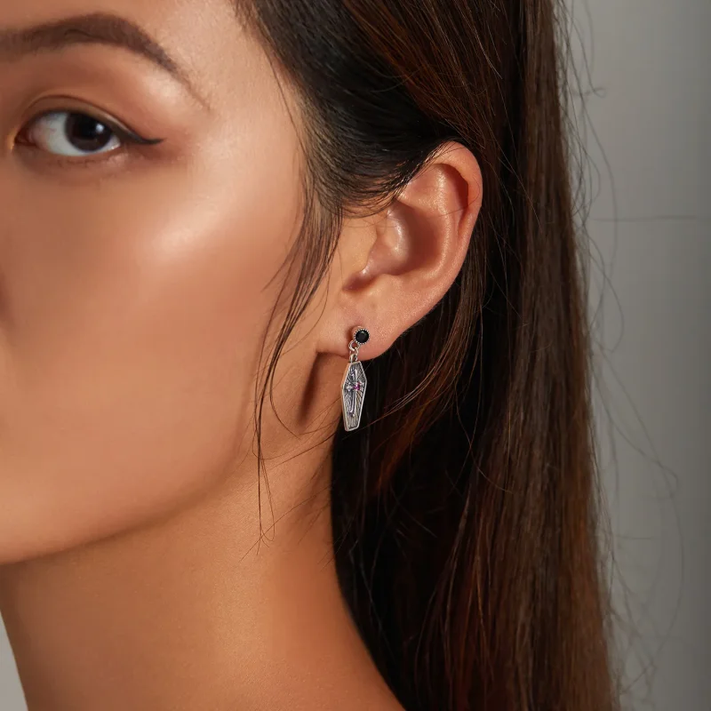 (image for) PANDORA Style Mystery Cross Drop Earrings - BSE536 - View 8