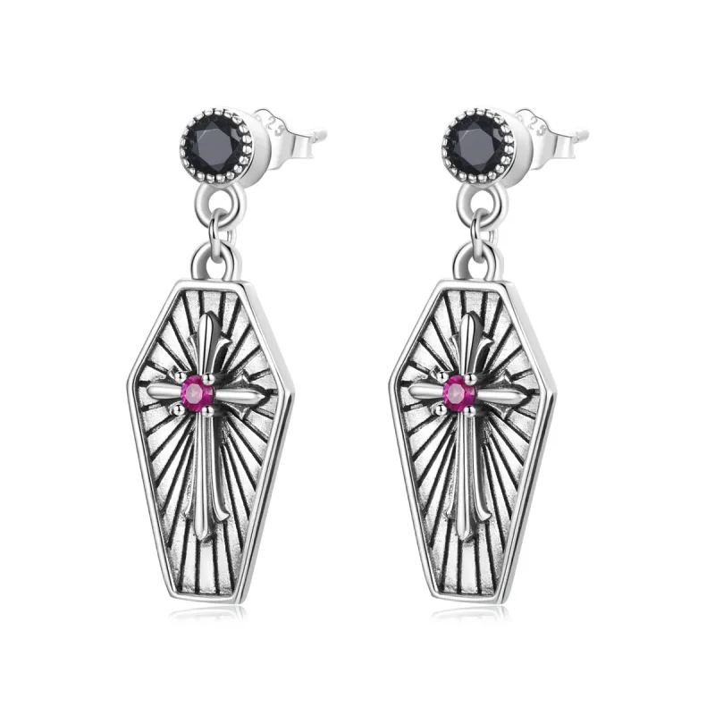 (image for) PANDORA Style Mystery Cross Drop Earrings - BSE536 - Product Image