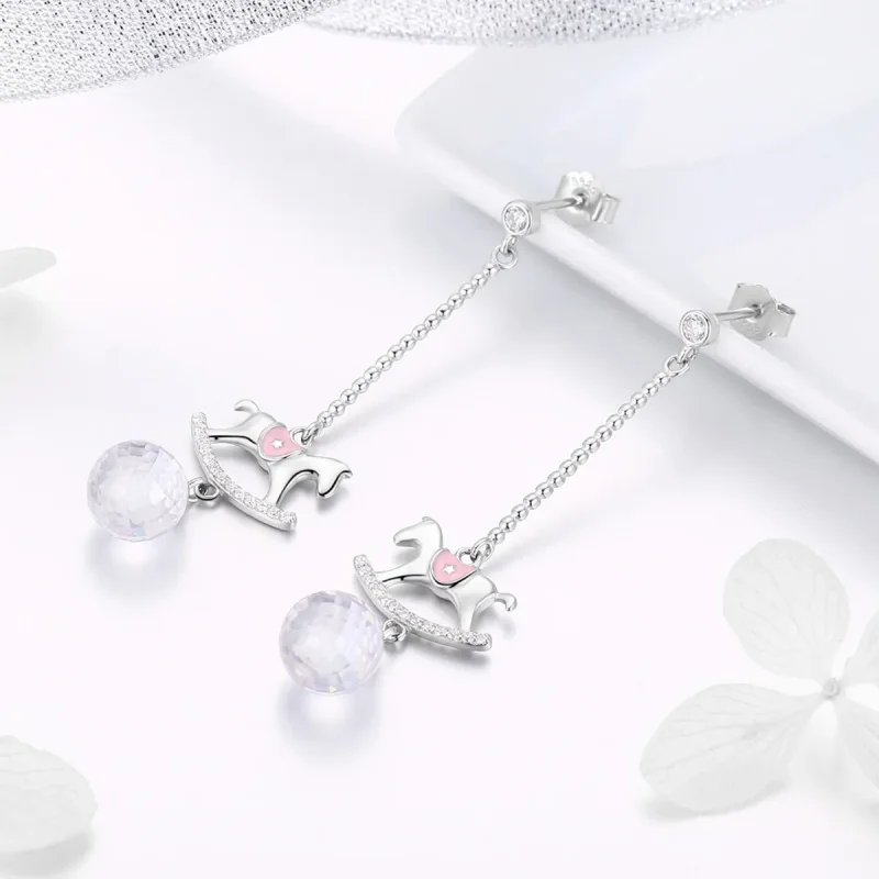 (image for) PANDORA Style Playground Drop Earrings - BSE038 - View 2