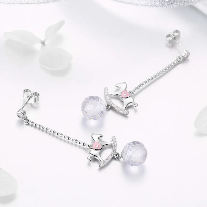 (image for) PANDORA Style Playground Drop Earrings - BSE038 - View 3