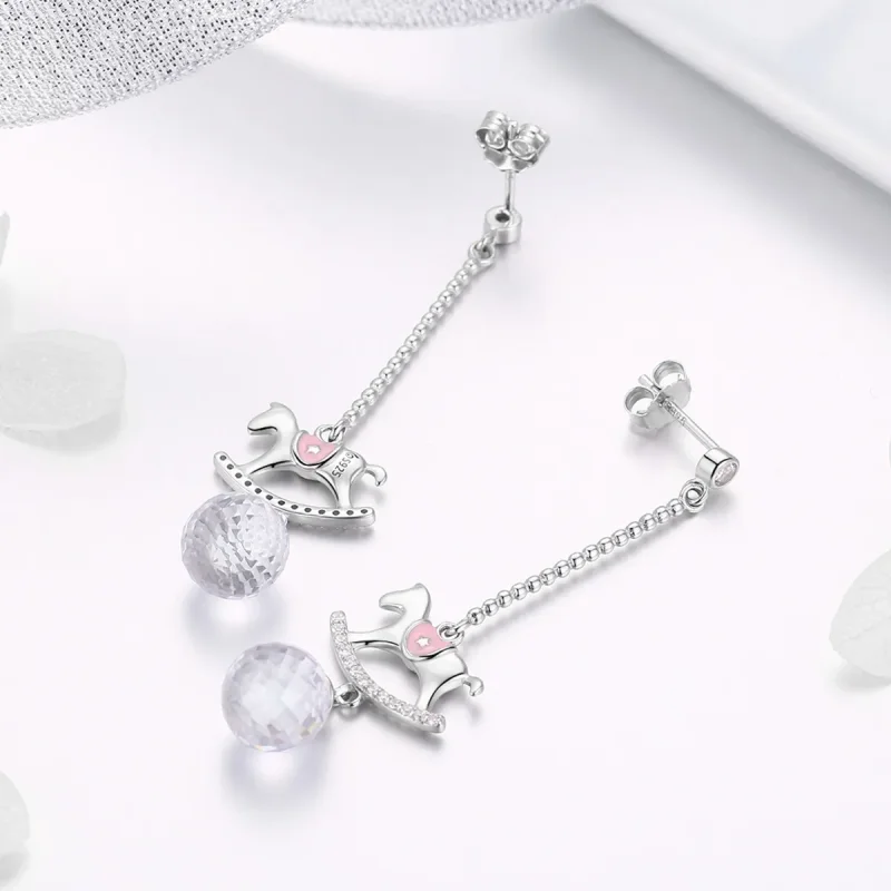 (image for) PANDORA Style Playground Drop Earrings - BSE038 - View 4