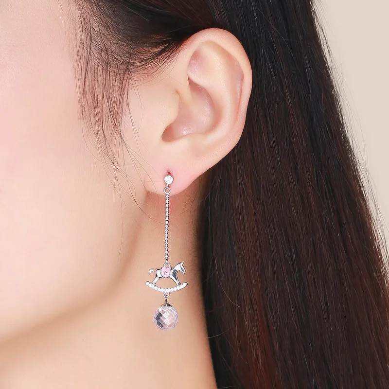 (image for) PANDORA Style Playground Drop Earrings - BSE038 - View 5