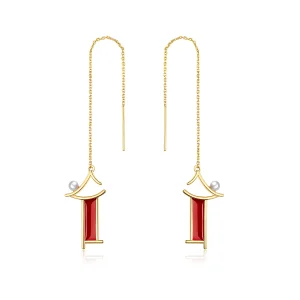 (image for) PANDORA Style Red Memory Drop Earrings - BSE340