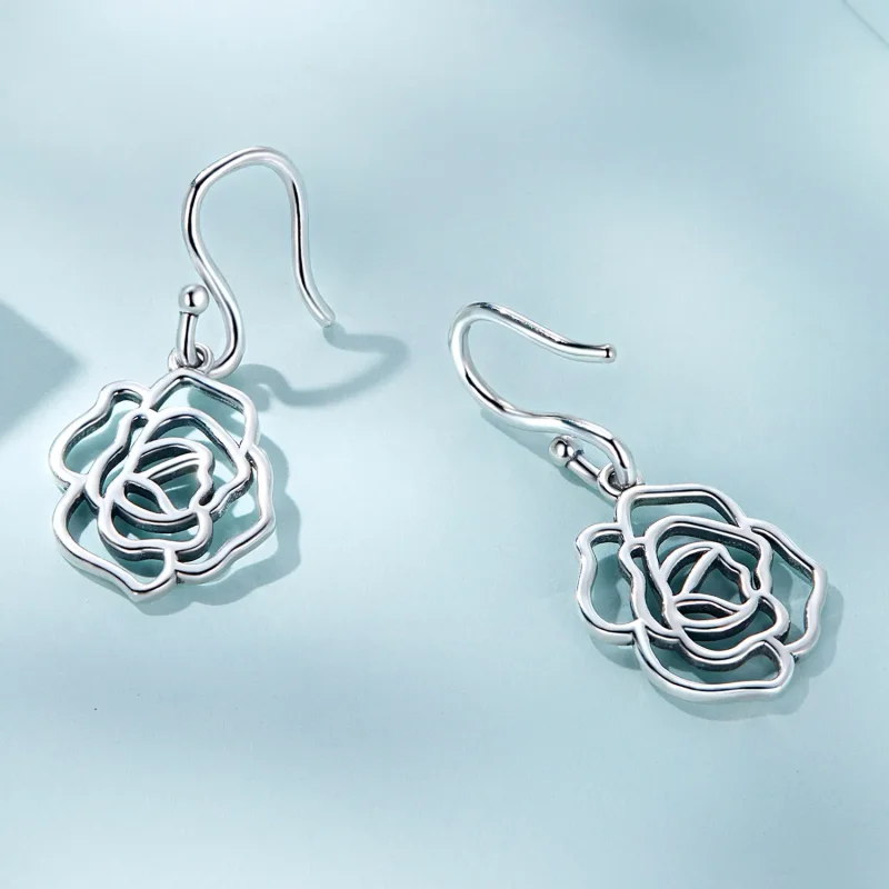 (image for) PANDORA Style Roses Drop Earrings - SCE1505 - View 3