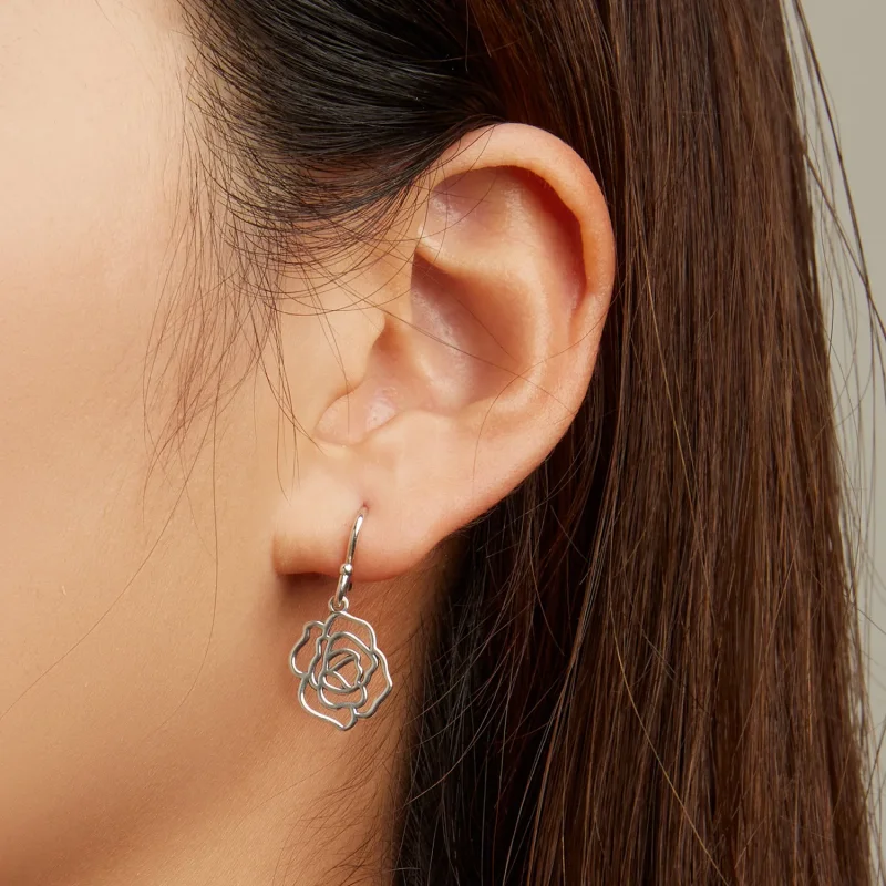 (image for) PANDORA Style Roses Drop Earrings - SCE1505 - View 4