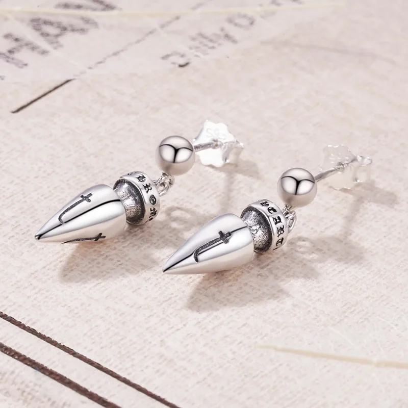 (image for) PANDORA Style Sacred Token Drop Earrings - VSE131 - View 4