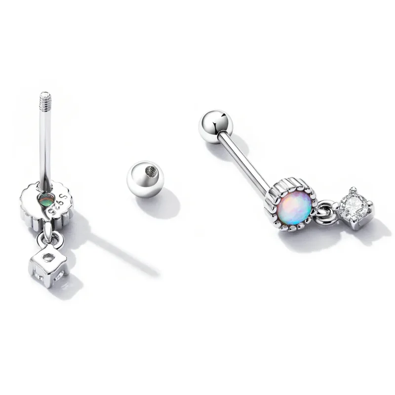 (image for) PANDORA Style Simple Opal Drop Earrings - SCE1382 - View 4