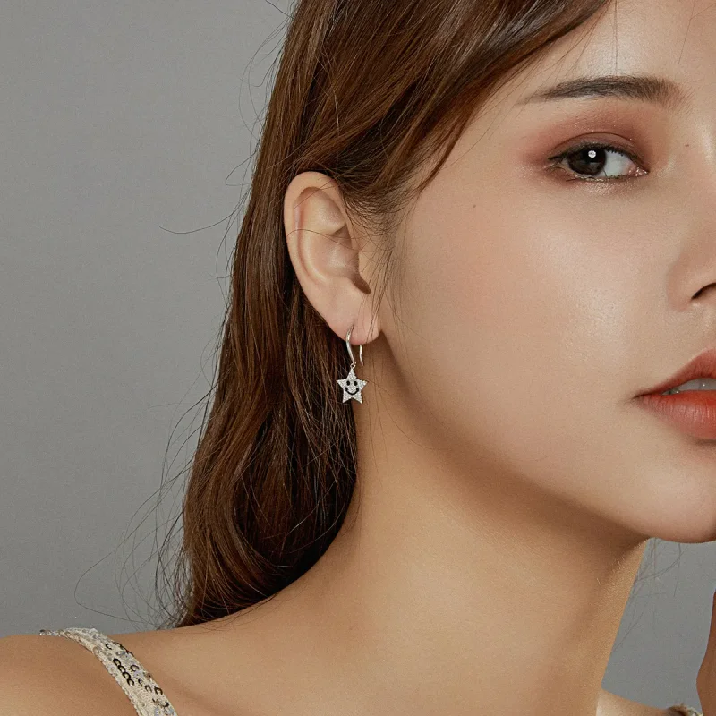 (image for) PANDORA Style Smile Star Drop Earrings - SCE946 - View 7