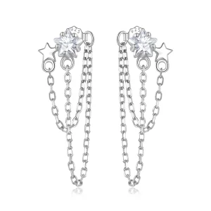 (image for) PANDORA Style Star Tassel Drop Earrings - BSE709