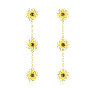 (image for) PANDORA Style Sun Flower Drop Earrings - BSE187