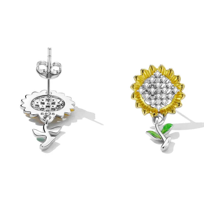 (image for) PANDORA Style Sunflower Drop Earrings - SCE1471 - View 4