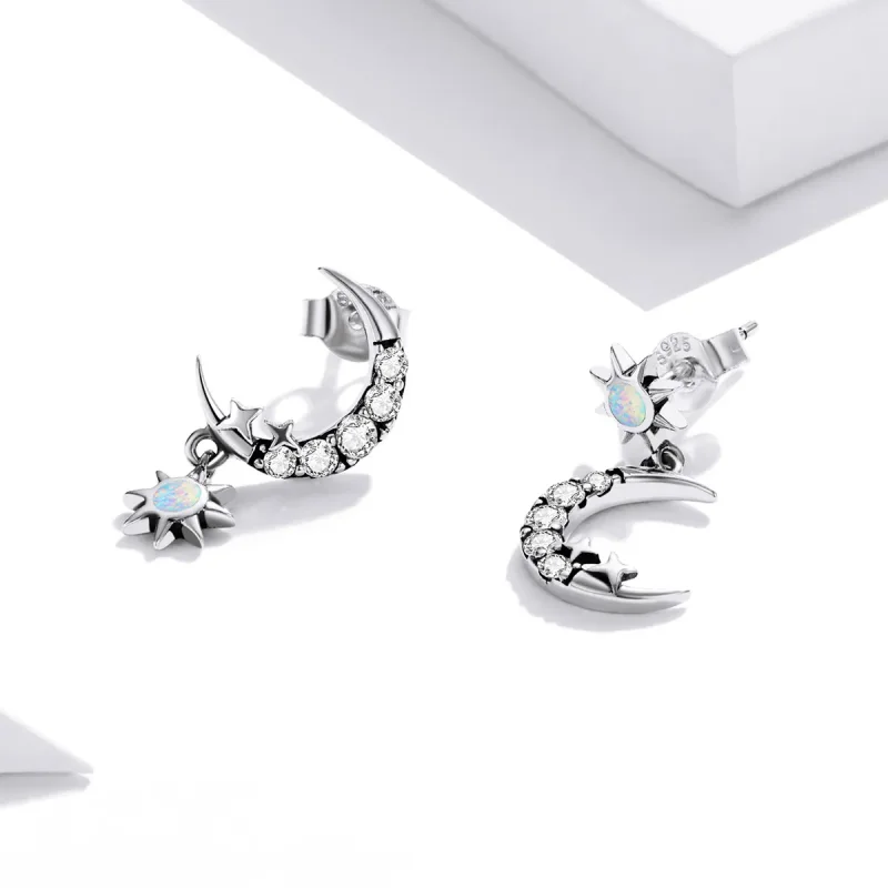 (image for) PANDORA Style Wear Stars and Wear Moon Drop Earrings - SCE1239 - View 2