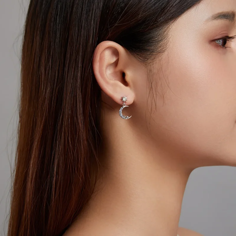 (image for) PANDORA Style Wear Stars and Wear Moon Drop Earrings - SCE1239 - View 5