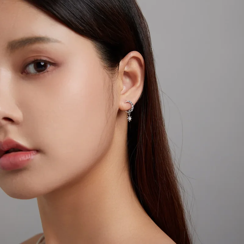 (image for) PANDORA Style Wear Stars and Wear Moon Drop Earrings - SCE1239 - View 6