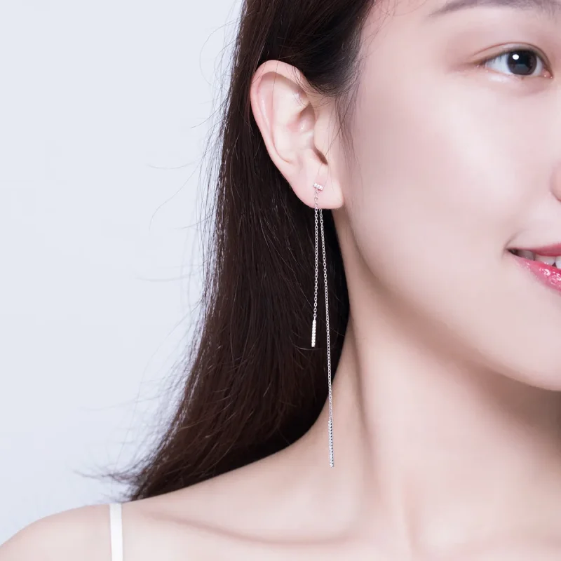 (image for) PANDORA Style Zircon Tears Drop Earrings - BSE186 - View 5