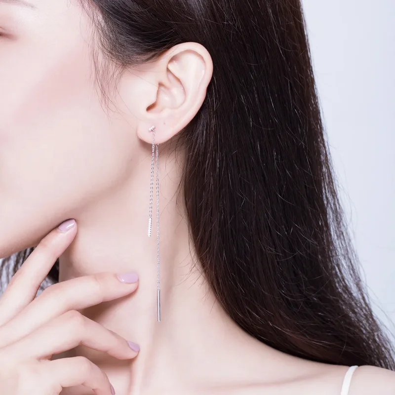 (image for) PANDORA Style Zircon Tears Drop Earrings - BSE186 - View 6