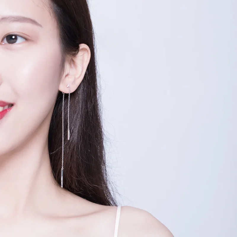 (image for) PANDORA Style Zircon Tears Drop Earrings - BSE186 - View 7