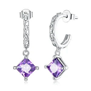 (image for) PANDORA Style Zirconium Pattern Drop Earrings - SCE1416