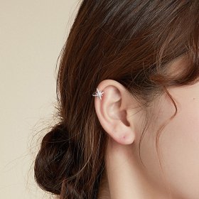 Pandora Style Silver Ear Clip, Star - SCE999-A
