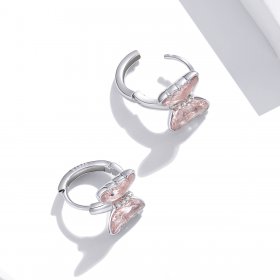 Pandora Style Silver Stud Earrings, Butterflies - SCE1105