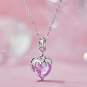 Pandora Style Melting Girl's Heart Dangle - SCC2471