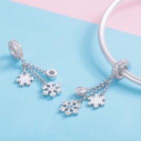 Silver Snowflake Dangle - PANDORA Style - SCC1020