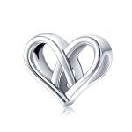 Pandora Style Silver Charm, You and Me Heart to Heart - SCC1552