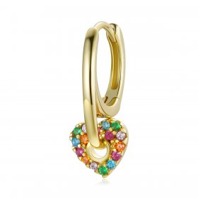 Pandora Style 18ct Gold Plated Hoop Earrings , Mysterious Spain Love - SCE1149