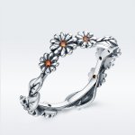 Silver Daisy Flower Ring - PANDORA Style - SCR298