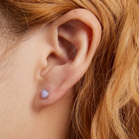 PANDORA Style Opal Love Stud Earrings - SCE1383